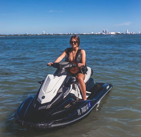 Woman on the jet ski